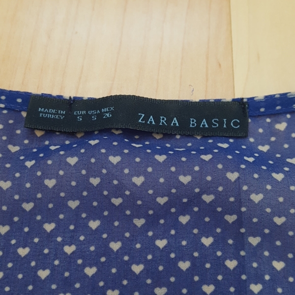 Zara Blue Sheer Top - Picture 2 of 3
